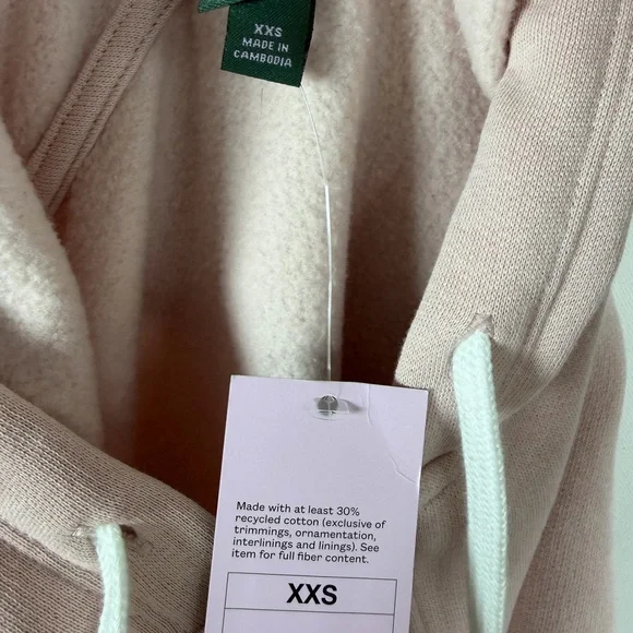 Wild Fable - Women's Merrow Edge Hooded Zip-Up Sweatshirt - Wil Blush XXS & M - Picture 11 of 12